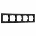 WERKEL W0052408/ Рамка на 5 постов Hammer (черный)