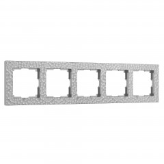 WERKEL W0052406/ Рамка на 5 постов (серебряный) a052530