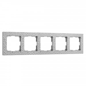 WERKEL W0052406/ Рамка на 5 постов (серебряный) a052530