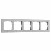 WERKEL W0052406/ Рамка на 5 постов (серебряный) a052530