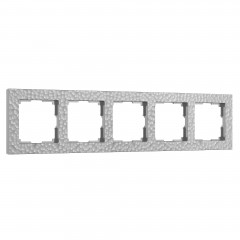 WERKEL W0052406/ Рамка на 5 постов (серебряный) a052530