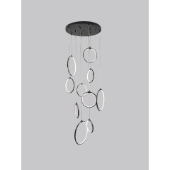 Подвесной светильник SPFD-43635 ЧЕРНЫЙ D500 (d300+d200)/H1500/10/LED/100W 3000-6500K RIIM.OTB