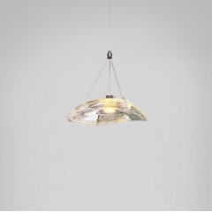 Светильник подвесной ElegantLight DZN-11392 ХРОМ D200/H1500/1/LED/8W/4500K плафон стекло