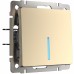 WERKEL WL11-SW-1G-LED / Выключатель одноклавишный с подсветкой(шампань) a040919 W1110111