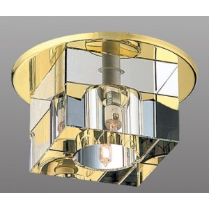Светильник Novotech 369382 NT 025 золото/прозрачный Встраиваемый IP20  GX5.3 50W 12V CUBIC