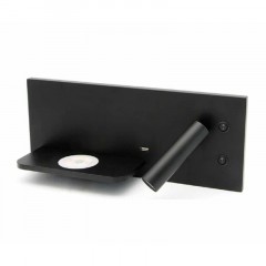 Настенный светильник Kink Light Норти 08075L,19-09214 черный (левое) с разъёмом USB