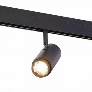 Магнитный трековый светильник ZOOM Черный LED 1*6W 3000K 667Lm Ra>80 10-60о IP20 L137xW59xH178 48V