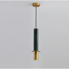 Светильник DZN1-4-96 ЗОЛОТО+ЗЕЛЁНЫЙ МРАМОР D100*300/H1600/1/GU10/50W