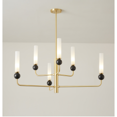 Светильник ElegantLight DZN-13573 ЗОЛОТО + ЧЕРНЫЙ МРАМОР