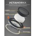 Ecola GX53 H4 SP5370 светильник встраив. Спот IP65 Черный матовый с черной окантовкой 110х54 (к+)