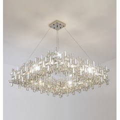 Светильник DZN-6979 ХРОМ D800/H250+1200/8/E14/40W PUZZLE