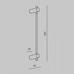 Настенный светильник (бра) Maytoni MOD413WL-L6G3K