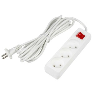 Удлинитель Uniel Ultra 3гн х 5м б/з S-CU3-5B White UL-00009996