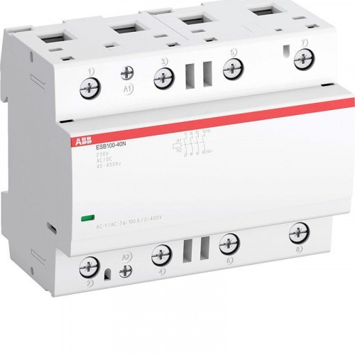 Контактор ESB100-40N-06 модульный (100А АС-1, 4НО), катушка 230В AC/DC 1SAE661111R0640 Контактор ESB100-40N-06 модульный (100А АС-1, 4НО), катушка 230В AC/DC 1SAE661111R0640