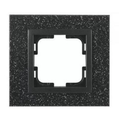 Рамка 1-постовая Mono Electric Style Granit чёрный гранит 107-610000-160 Рамка 1-постовая Mono Electric Style Granit чёрный гранит 107-610000-160