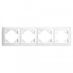 Рамка 4-постовая Stekker Эрна Элегант белый PFR00-9014-01 49659