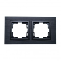 Рамка 2-постовая Mono Electric Style Aluminium дымчатый графит 107-820000-161