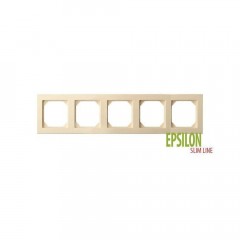 Рамка 5-постовая Liregus Epsilon бежевый 28-0885