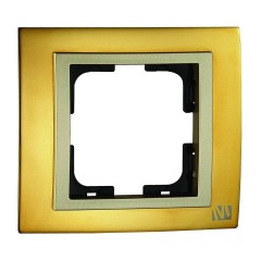 Рамка 1-постовая Mono Electric Chrome золото 106-440000-160 Рамка 1-постовая Mono Electric Chrome золото 106-440000-160