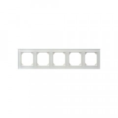 Рамка 5-постовая Liregus Epsilon стекло белое матовое 28-235