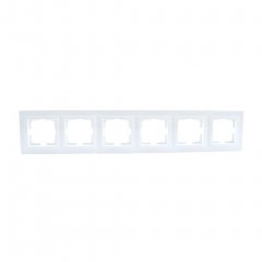 Рамка 6-постовая Mono Electric Despina жемчуг 102-250000-166 Рамка 6-постовая Mono Electric Despina жемчуг 102-250000-166