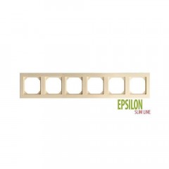 Рамка 6-постовая Liregus Epsilon бежевый 28-0886 Рамка 6-постовая Liregus Epsilon бежевый 28-0886