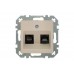 Розетка RJ45/RJ11 Liregus Retro кремовый омбре 29-138