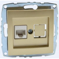 Розетка компьютерная RJ45 Mono Electric Despina/ Larissa 6 кат титан 500-002205-125 Розетка компьютерная RJ45 Mono Electric Despina/ Larissa 6 кат титан 500-002205-125