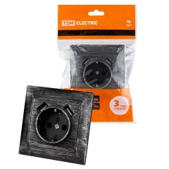Розетка 2P+PE/2хUSB TDM Electric Лама старинное серебро SQ1815-0669 Розетка 2P+PE/2хUSB TDM Electric Лама старинное серебро SQ1815-0669