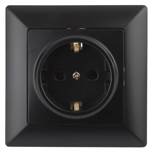 Розетка двойная ЭРА Intro Solo Schuko 2X2P+E 16A 250V со шторками антрацит 4-206-05 Б0043344 Розетка двойная ЭРА Intro Solo Schuko 2X2P+E 16A 250V со шторками антрацит 4-206-05 Б0043344