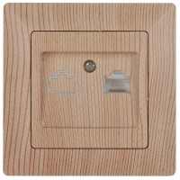 Розетка компьютерная RJ45 ЭРА Intro Solo дерево 4-303-11 Б0043388