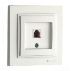 Розетка телефонная RJ11 Mono Electric Despina 3 кат слоновая кость 102-010005-124 Розетка телефонная RJ11 Mono Electric Despina 3 кат слоновая кость 102-010005-124
