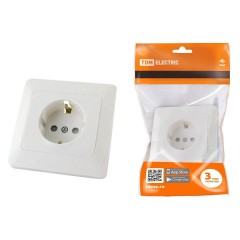 Розетка 2P+PE TDM Electric Ильмень со шторками белая SQ1823-0014 Розетка 2P+PE TDM Electric Ильмень со шторками белая SQ1823-0014