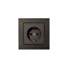 Розетка 2P+E Liregus Epsilon антрацит 28-1066