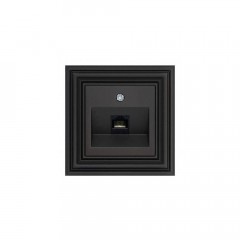 Розетка RJ45 Liregus Retro черный матовый 29-235
