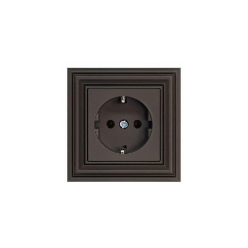 Розетка 2P+E Liregus Retro коричневый омбре 29-022 Розетка 2P+E Liregus Retro коричневый омбре 29-022