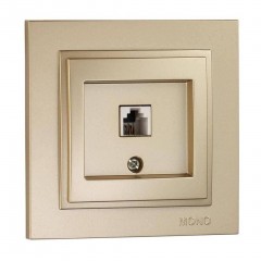 Розетка телефонная RJ11 Mono Electric Despina 3 кат титан 102-222205-124 Розетка телефонная RJ11 Mono Electric Despina 3 кат титан 102-222205-124
