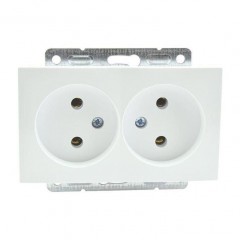 Розетка 2К двойная Mono Electric Despina/ Larissa 16A 250V винтовое подключение слоновая кость 500-000105-121 Розетка 2К двойная Mono Electric Despina/ Larissa 16A 250V винтовое подключение слоновая кость 500-000105-121