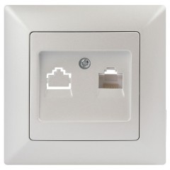 Розетка компьютерная RJ45 ЭРА Intro Solo перламутровый 4-303-06 Б0053993 Розетка компьютерная RJ45 ЭРА Intro Solo перламутровый 4-303-06 Б0053993