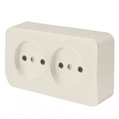 Розетка двойная 2P Stekker София слоновая кость MST10-12-04 49495