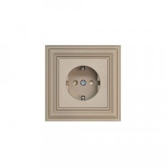 Розетка 2P+E Liregus Retro кремовый омбре 29-124