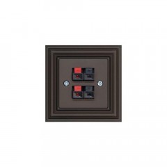 Аудиорозетка двойная Liregus Retro коричневый омбре 29-041