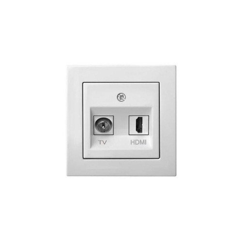 Розетка HDMI/TV оконечная Liregus Epsilon белый 28-0351 Розетка HDMI/TV оконечная Liregus Epsilon белый 28-0351