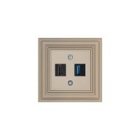 Розетка HDMI/USB Liregus Retro кремовый омбре 29-140