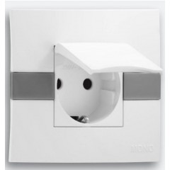 Розетка 2К+З Mono Electric Eсо 16A 250V с крышкой винтовое подключение белый 101-010107-118 Розетка 2К+З Mono Electric Eсо 16A 250V с крышкой винтовое подключение белый 101-010107-118