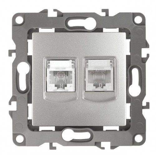 Розетка комбинированная RJ45+RJ11 ЭРА 12 12-3109-03 Б0018250 Розетка комбинированная RJ45+RJ11 ЭРА 12 12-3109-03 Б0018250