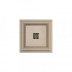 Розетка 2xUSB Liregus Retro кремовый омбре 29-117