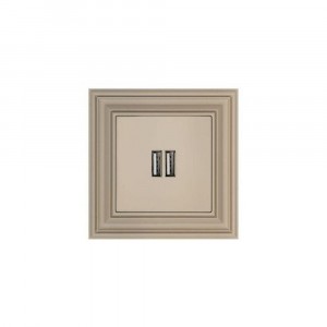 Розетка 2xUSB Liregus Retro кремовый омбре 29-117