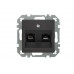 Розетка RJ45/RJ11 Liregus Epsilon черный матовый 29-237