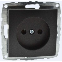 Розетка 2К Mono Electric Despina/ Larissa 16A 250V винтовое подключение графит 500-002022-116